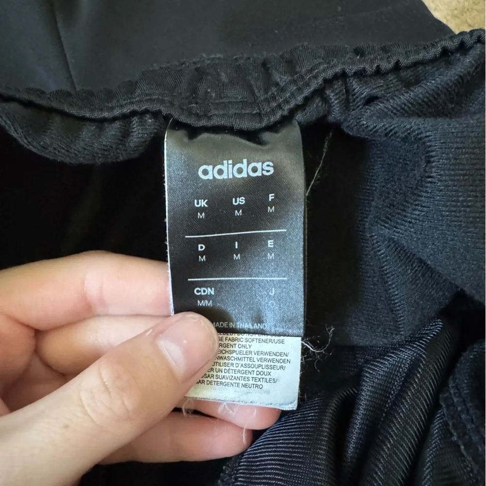 Adidas Black and White Joggers with Signature Stripes - Picture 3 of 3